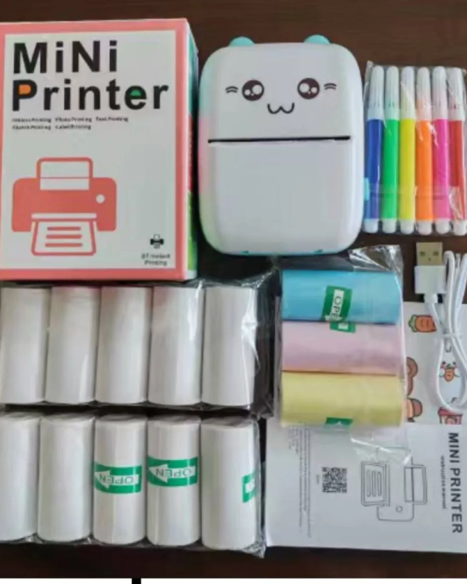 Portable Printer with accessories