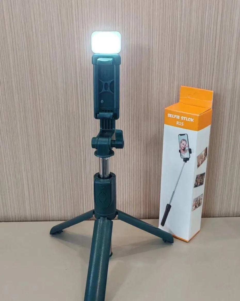 Mini Selfie Stick with Light