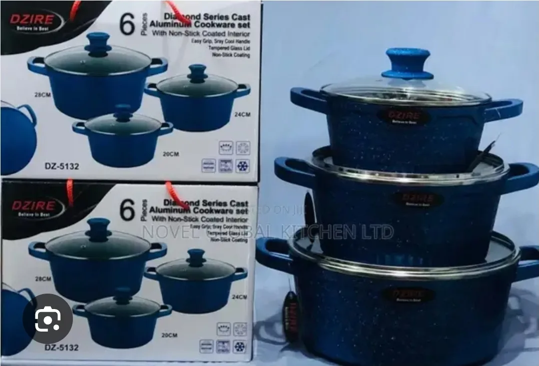 Dzire 5132 6pcs Aluminium Die cast non stick Pot Set