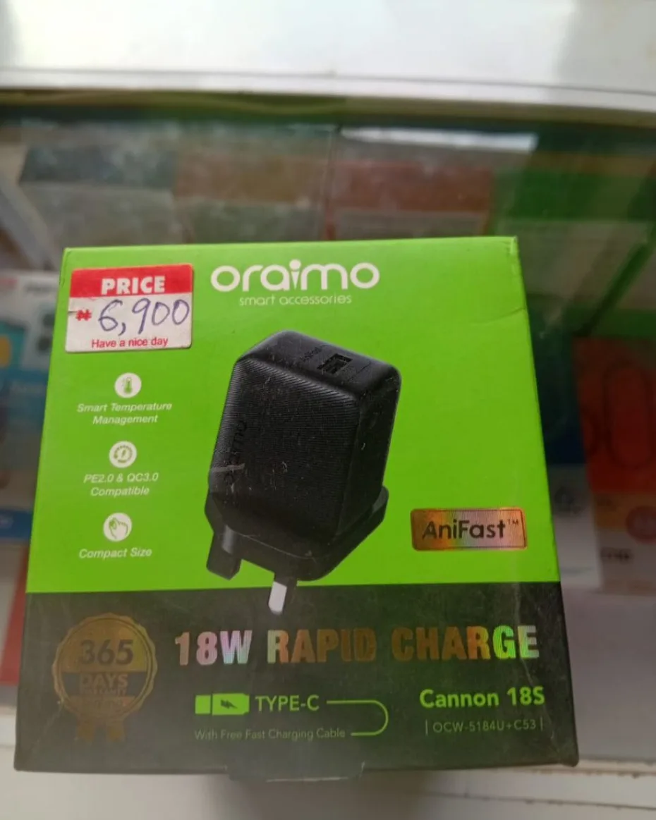Oraimo Cannon 18s Type C Charger