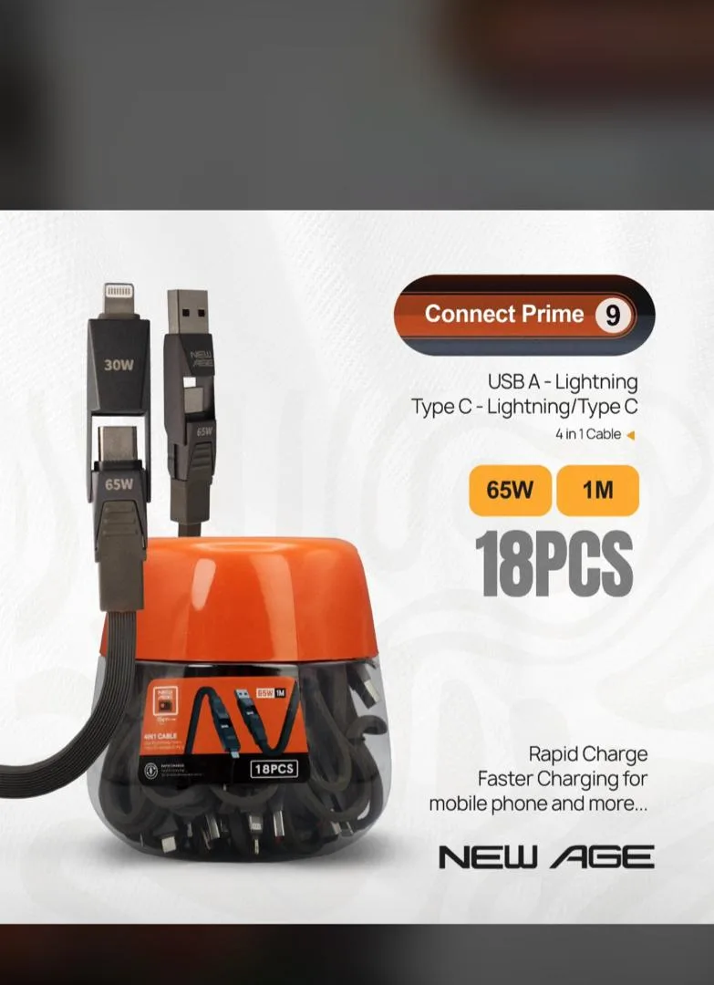 NewAge 4in1 Cable Rubber 65w