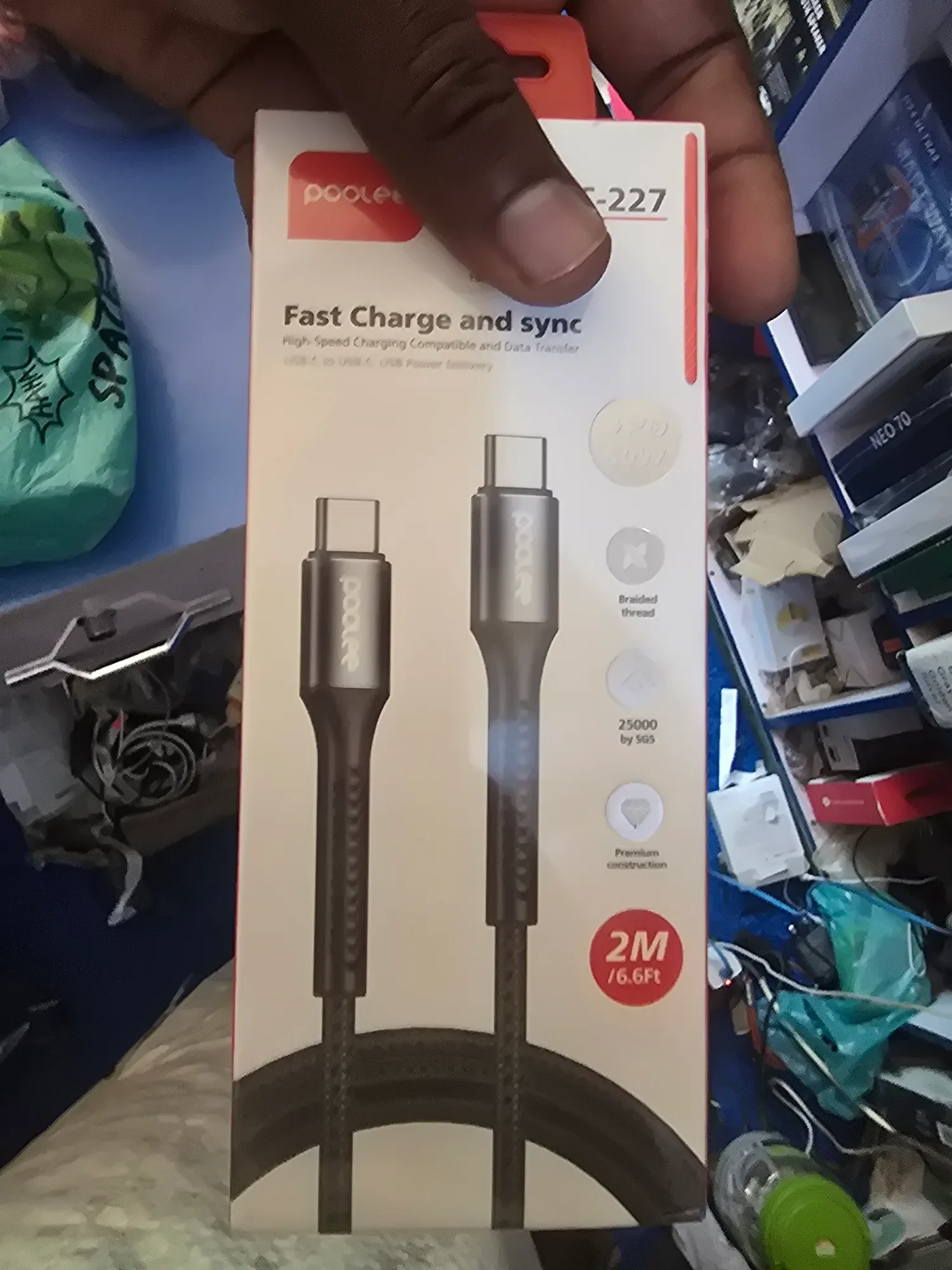 Poolee Type c to type C Cable 60w