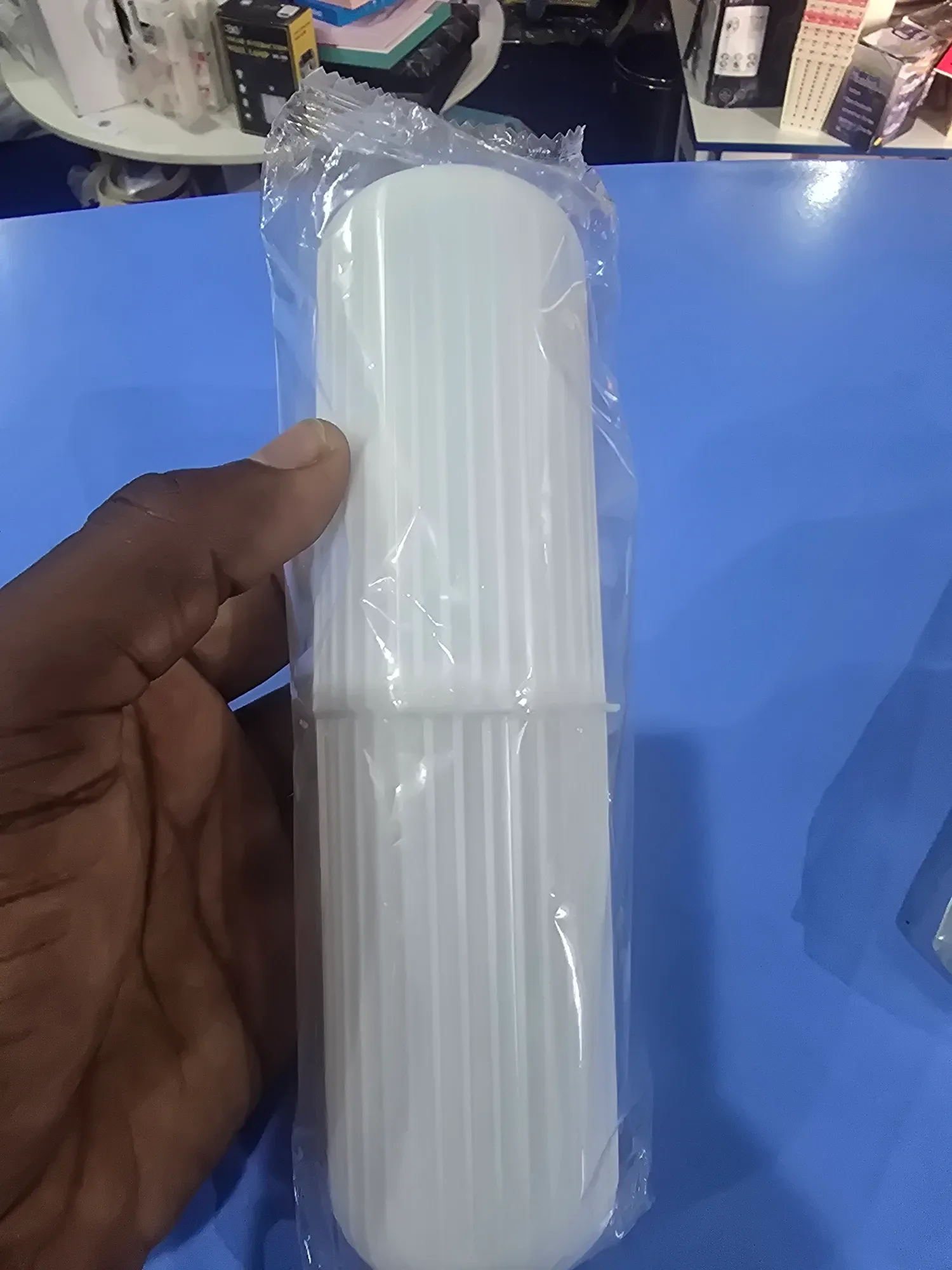 Toothbrush and toothpaste holder