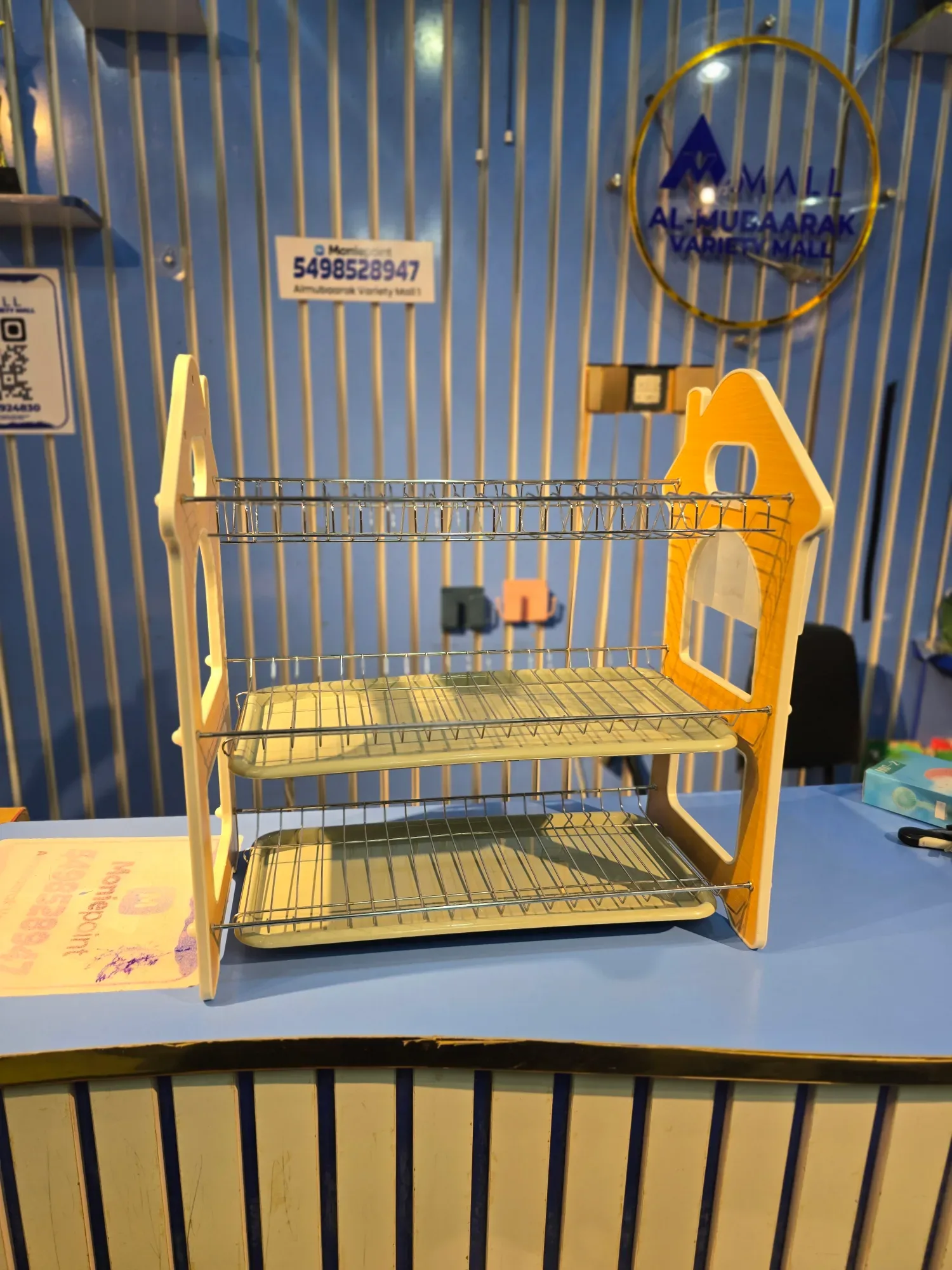 Wonder home Dish Rack 3 layers | Almubaarak Variety Mall - 3 steps